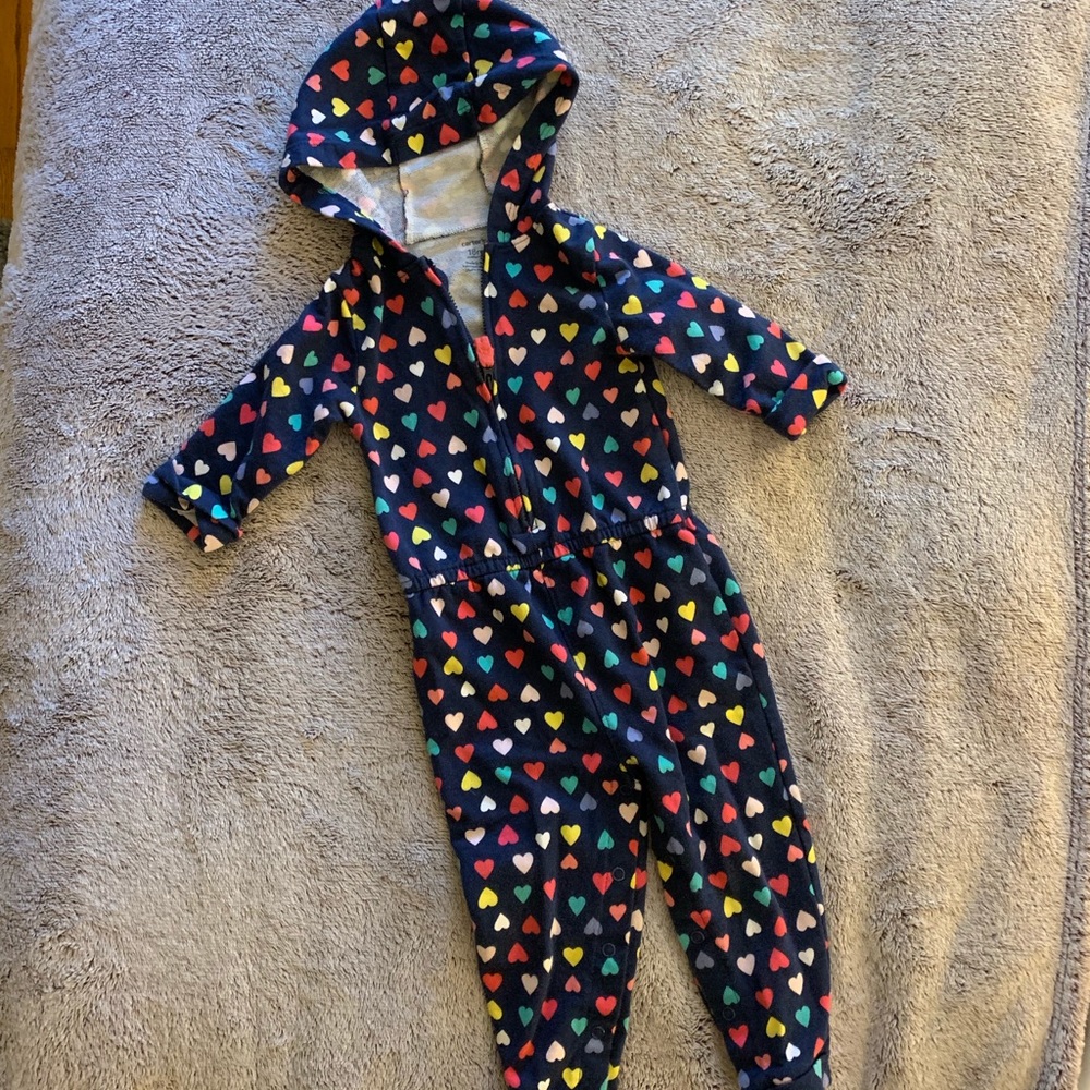 Carter’s Navy Blue Hearts Romper 18 Months